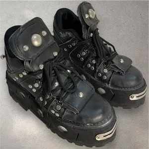 Grunge Goth Platform Wanita black