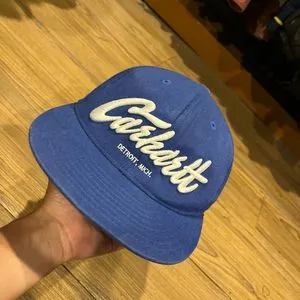 Butter Script Cap Vintage Original Carhartt Blue Detroit