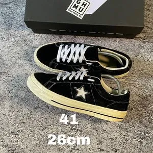 Converse One Star Ox Suede Black White