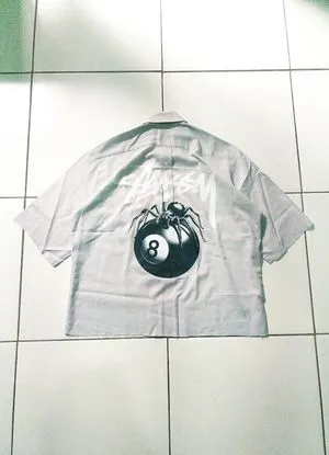 Boxy Shirt Stussy Y2k Streetwear Kemeja Pria