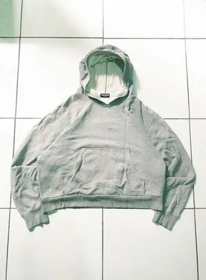 Hoodie Boxy Uniqlo Pria Streetwear Minimalist