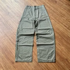 Uniqlo u baggy wide pants bahan katun tebal