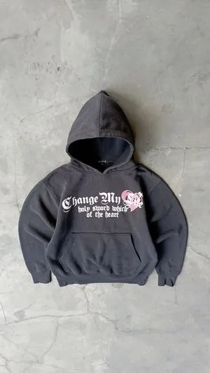 Vintage Hoodie Black Boxy