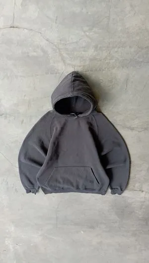2000's Heavyweight Black Hoodie Boxy