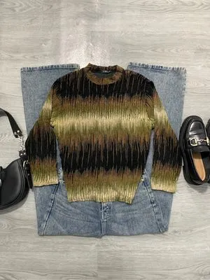 AMOR Vintage PATTERN KNIT TOP