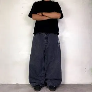 y2k baggy jeans black washed custom