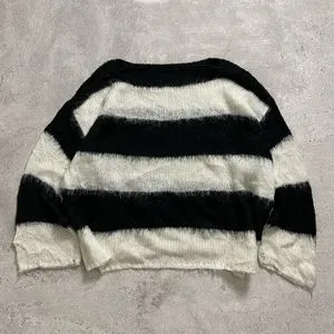 Knitwear mohair open knit Crop