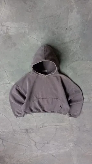 Heavyweight Dark Gray Hoodie Boxy