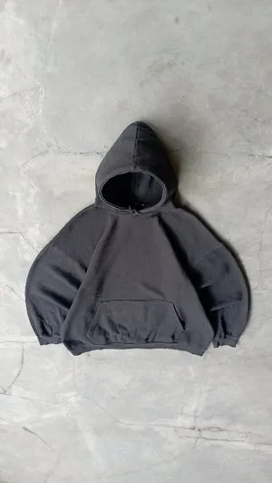 2000's Heavyweight Black Hoodie Boxy