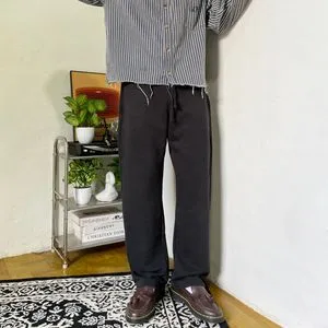 Sweatpants black loose fit