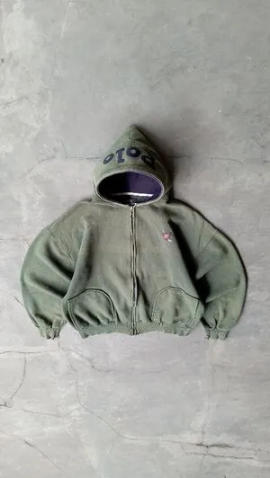 90's Vintage Polo Ralph Lauren Zip Up Hoodie Boxy