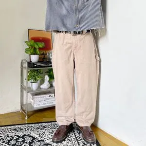 Carpenter pants ankle loose straight fit