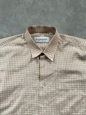 Vintage Yves Saint Lauren YSL Shirt Pocket Simple Logo
