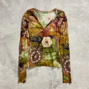 Vintage Benetton Mesh Longslevee 