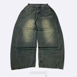 Baggy jeans retro green S-Bin