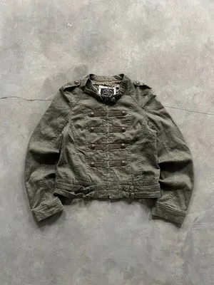 1990’s - GOA Military Napoleon Jacket Canvas Suede Olive
