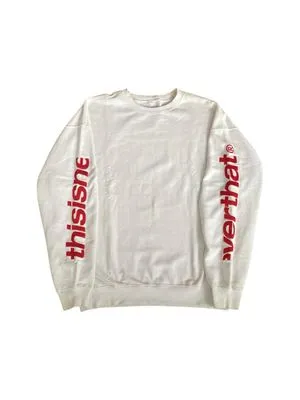 Sweatshirt Thisisneverthat Spellout White Crewneck 