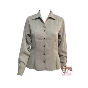 Japanese brand Vintage Shirt Wanita khaki