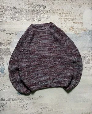 UNBRAND MOHAIR TEXTURED KNIT SWEATER
