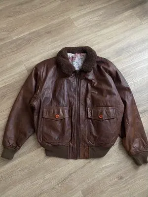 LEATHER BOMBER FLIGHT JACKET | VINTAGE | BIKER | CASUAL