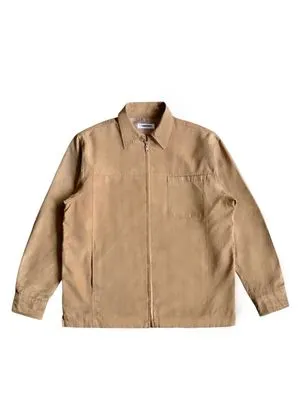 U.P Renoma chest pocket full zipper suede lightweight jacket