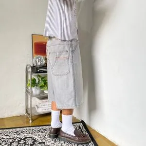 90’s Jorts jeans shimer grey Y2K