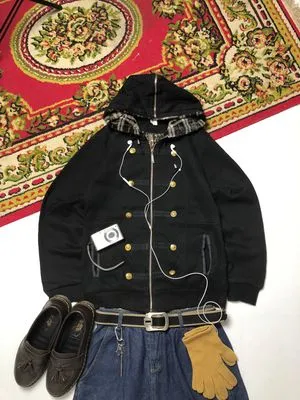 Hoodie Jaket Gladiator Vintage All Black, Brand Mamaikukode