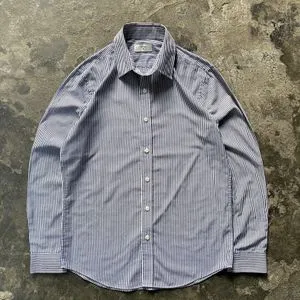 Topten Dark Blue Striped Long Sleeve Shirt
