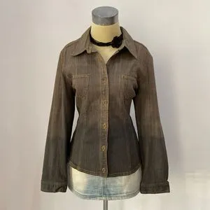 Coco Voyage Vintage Gradation Denim Shirt 