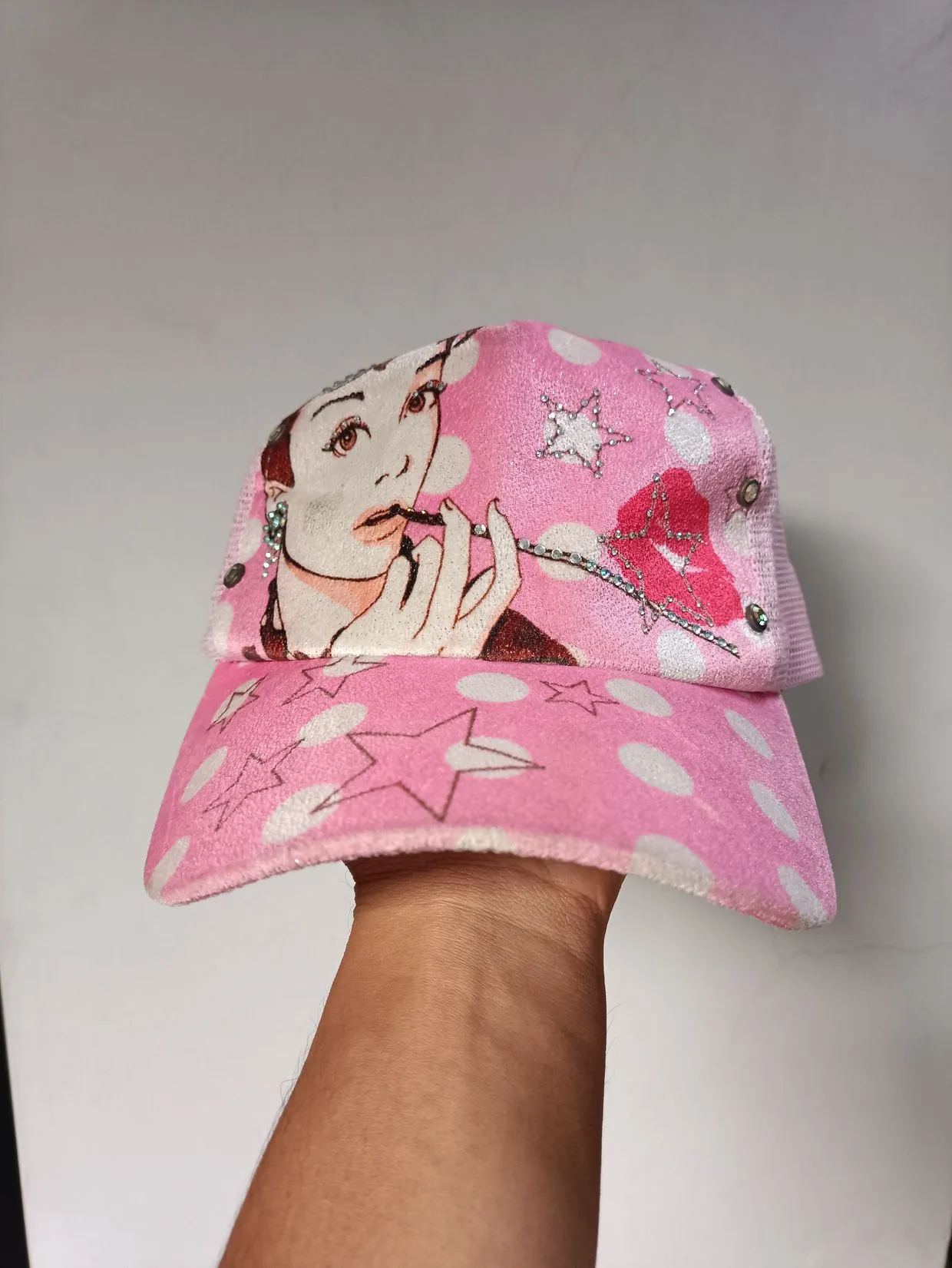 Ed Hardy Streetwear Y2K Hat Wanita pink