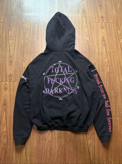 AW17 Vetements Total Fucking Darkness Hoodie - Preloved