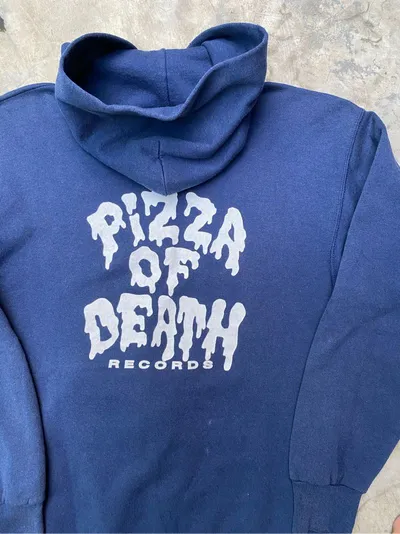 Vintage 90s Pizza of Death Records Zip Hoodie - Preloved
