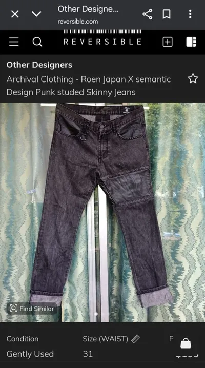 Japanese Brand Roen X Semantic Design Jeans size tag M - Preloved