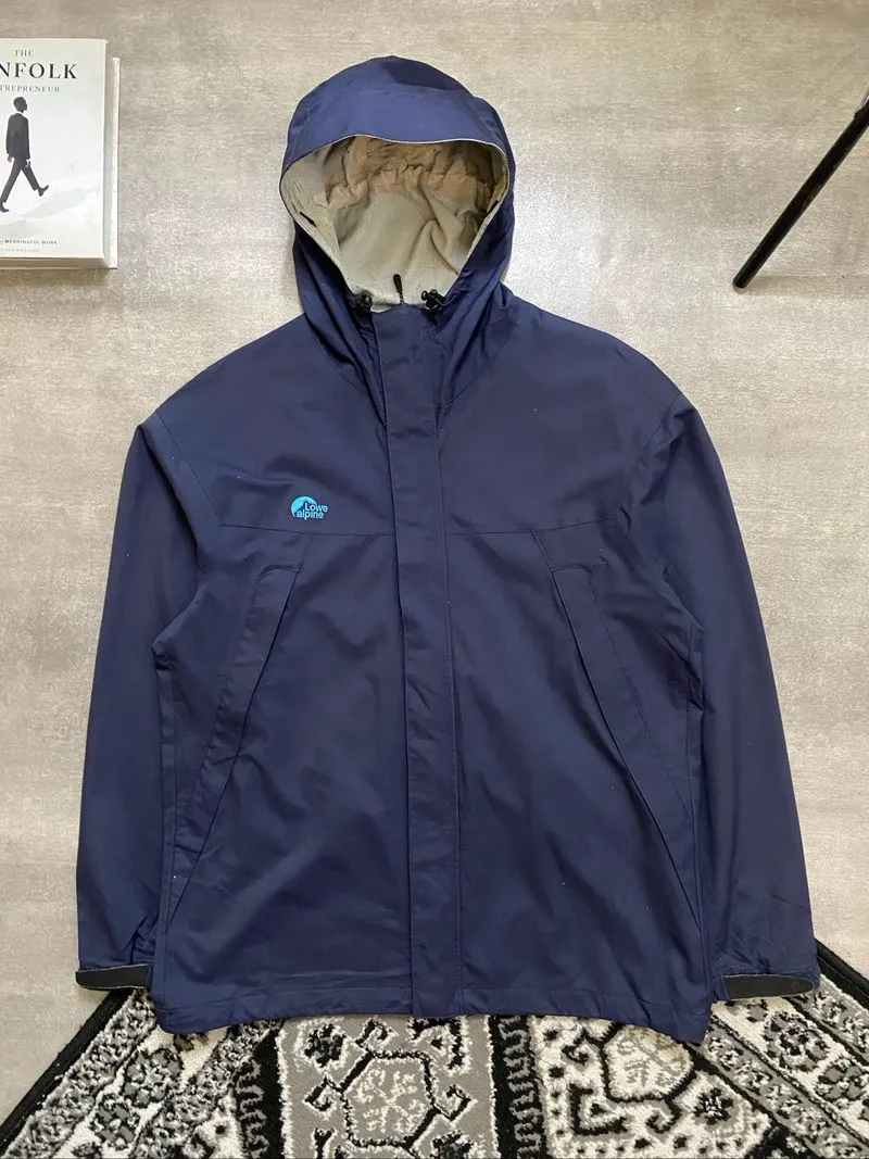 Lowe 🅰️lphine Outdoor Jacket Water Resistance Hooded Navy photo 1