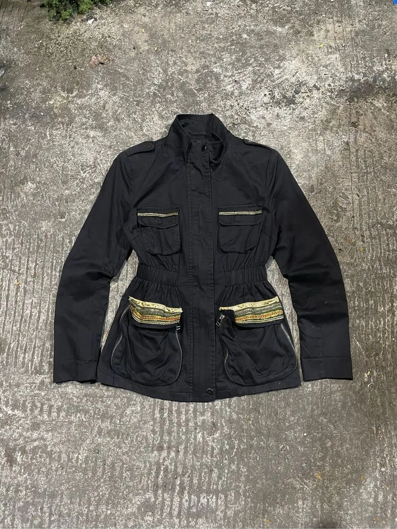 Y2k Gothic Style Emo Grunge Canvas Jacket Davida  photo 1
