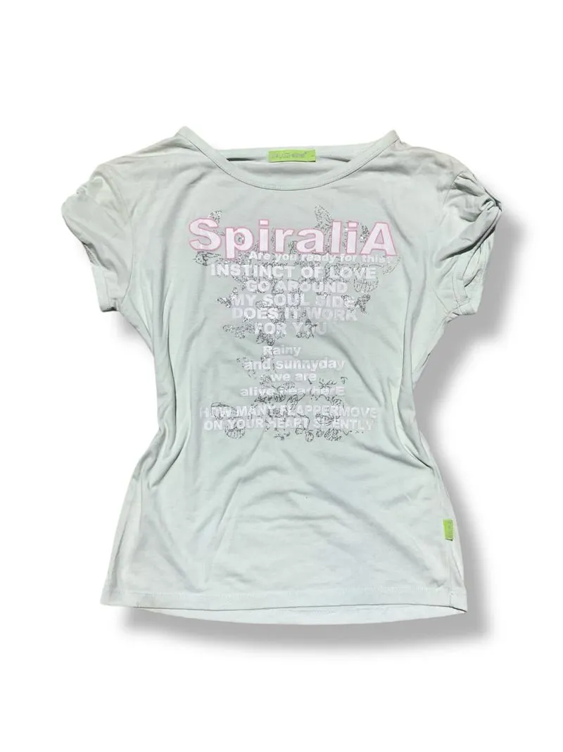 Kaluzi "SpiraliA" Mint Fairy-core Butterfly Baby Tee photo 1