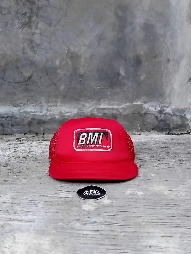 BMI Patch Hat An Adience Company Vintage Red Snapback Trucke photo 1
