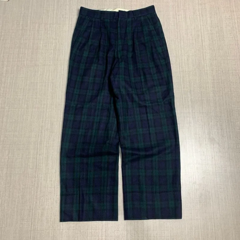 celana wool japanese tailored pleated heavyweight  photo 1