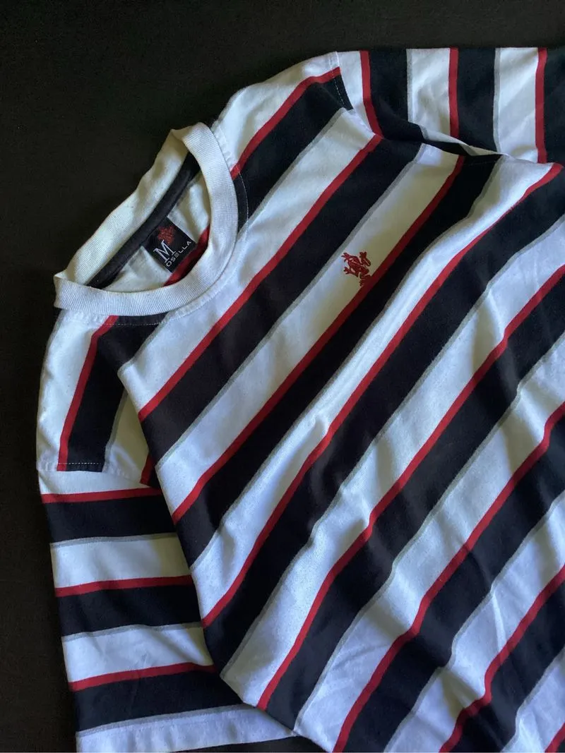 Tshirt kaos Motif salur Osell4 black white  photo 1