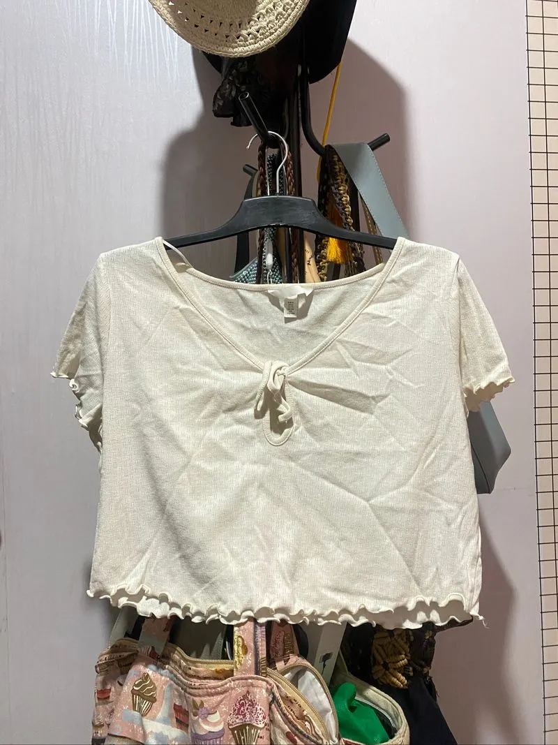 Pointelle Jersey Top photo 1