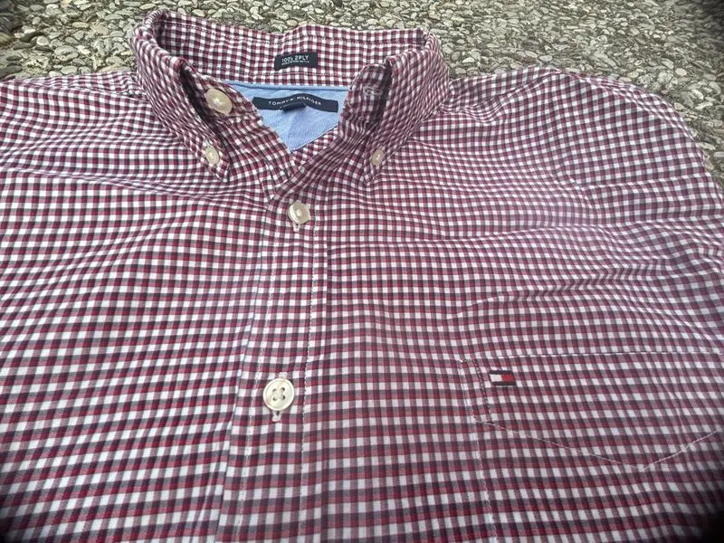 Tommy Hilfiger Indie Casual Casual shirt Pria multicolor burgundy photo 1
