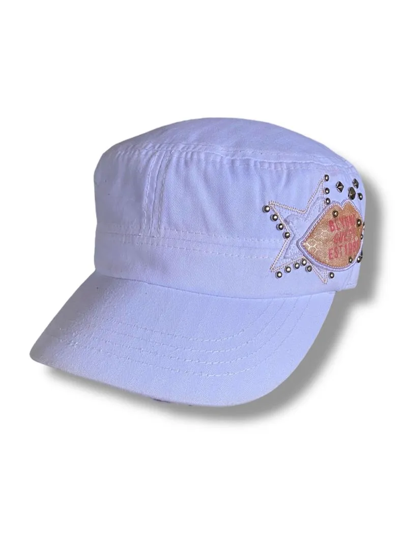 y2k Studed Cadethat White photo 1