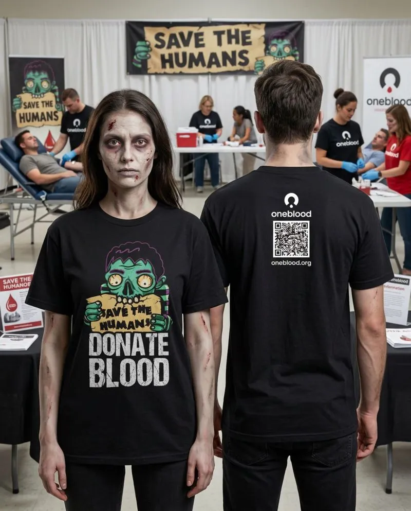 Save The Humans, Donate Blood Delta Pro Weight Campaign Tee photo 1