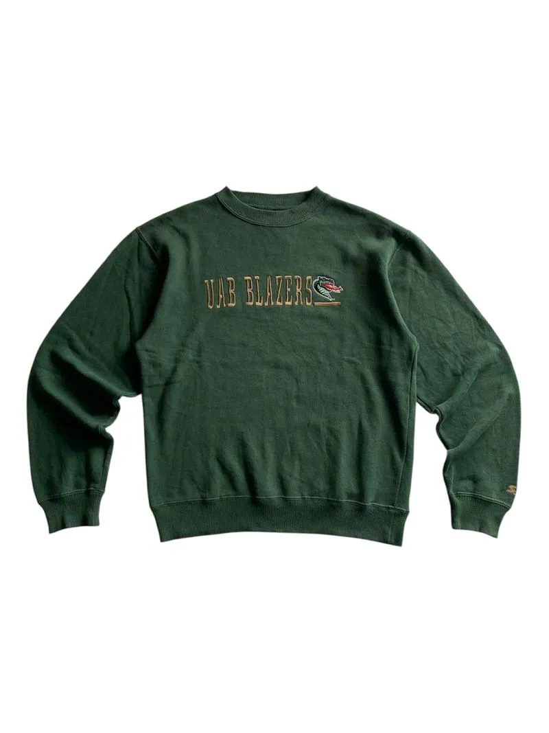 Vintage 90s TEAM STARTER UAB Blazers Forest Green Sweatshirt photo 1