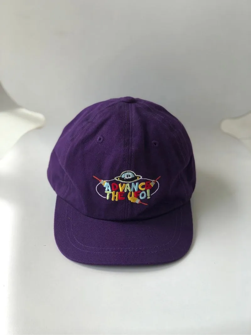 Purple Baseball Cap with UFO embroidery and the words "ADVAN photo 1