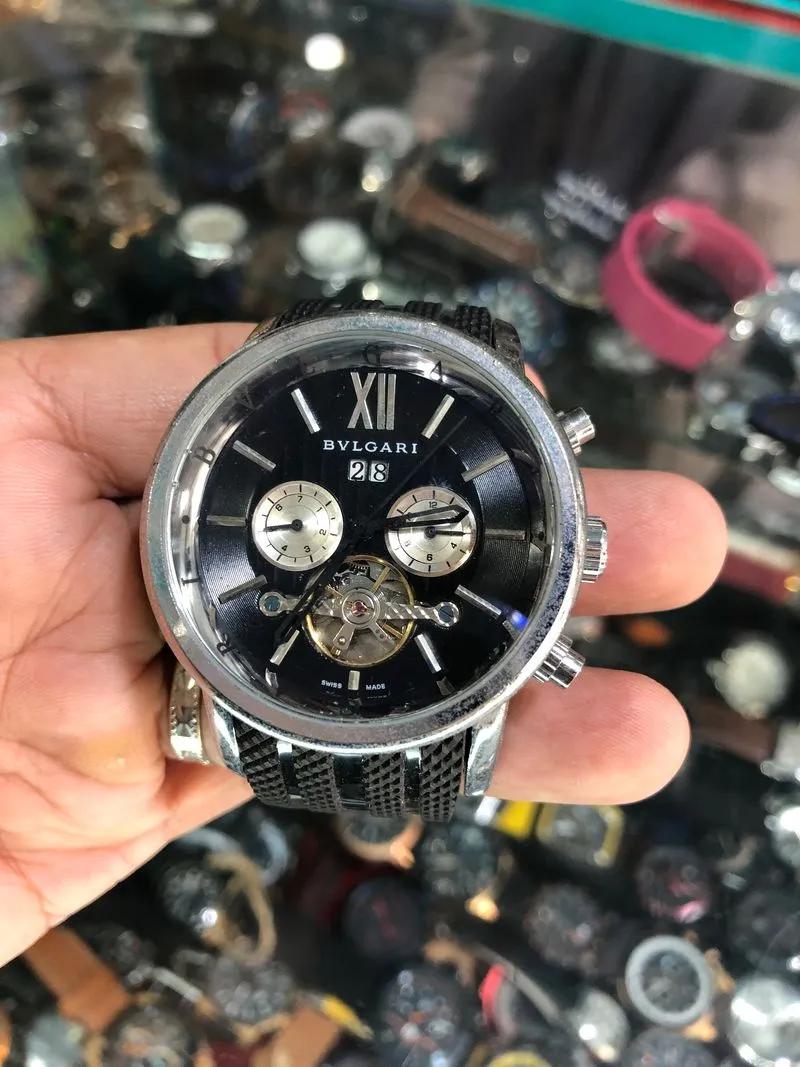 jam tangan pria klasik normal fitur aktiv semua Bvlgari auto photo 1