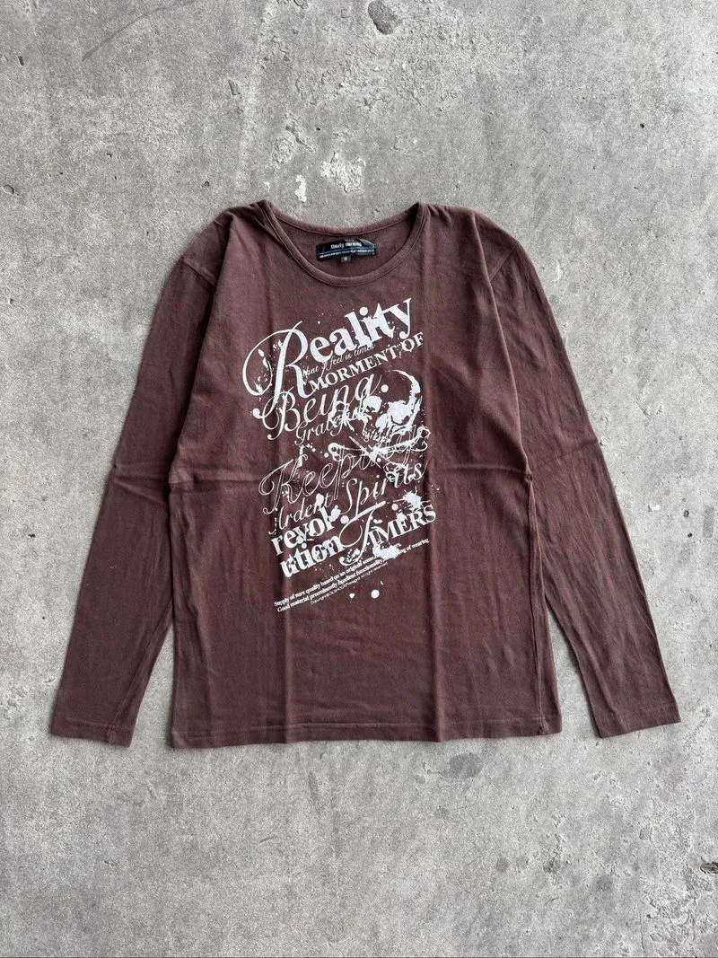 Japanese Poem Timely Warning Punk LS Tee photo 1