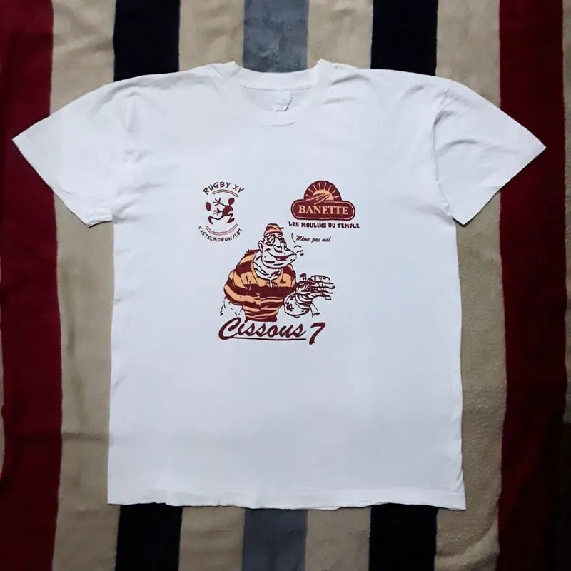 Vintage 80s Rugby XV Castelmoron Single-Stitch T-Shirt photo 1