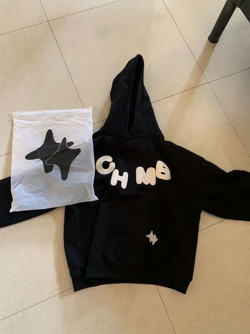 Streetwear Casual Sweater Pria white black photo 1