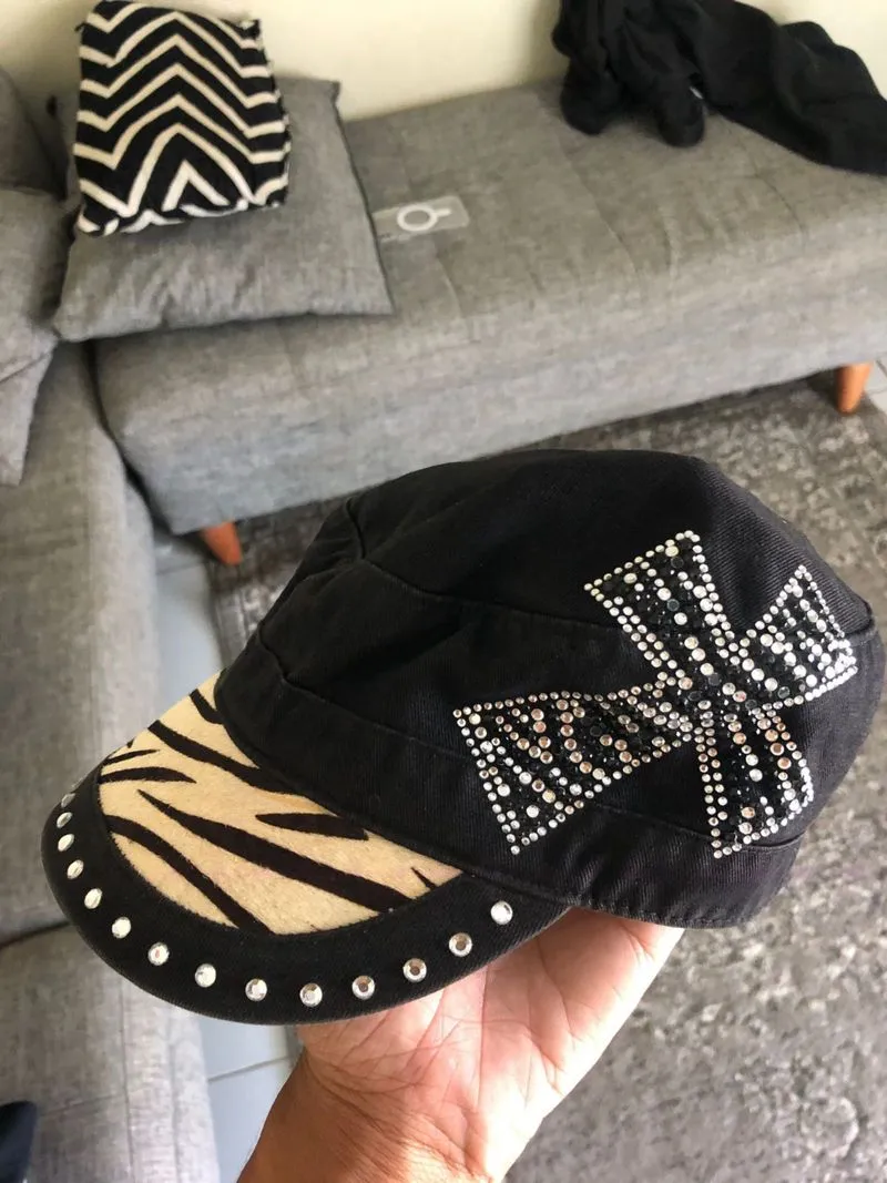 y2k hat gothic emo distressed photo 1